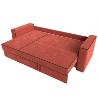 Угловой диван Принстон (микровельвет коралловый коричневый) - Изображение 3